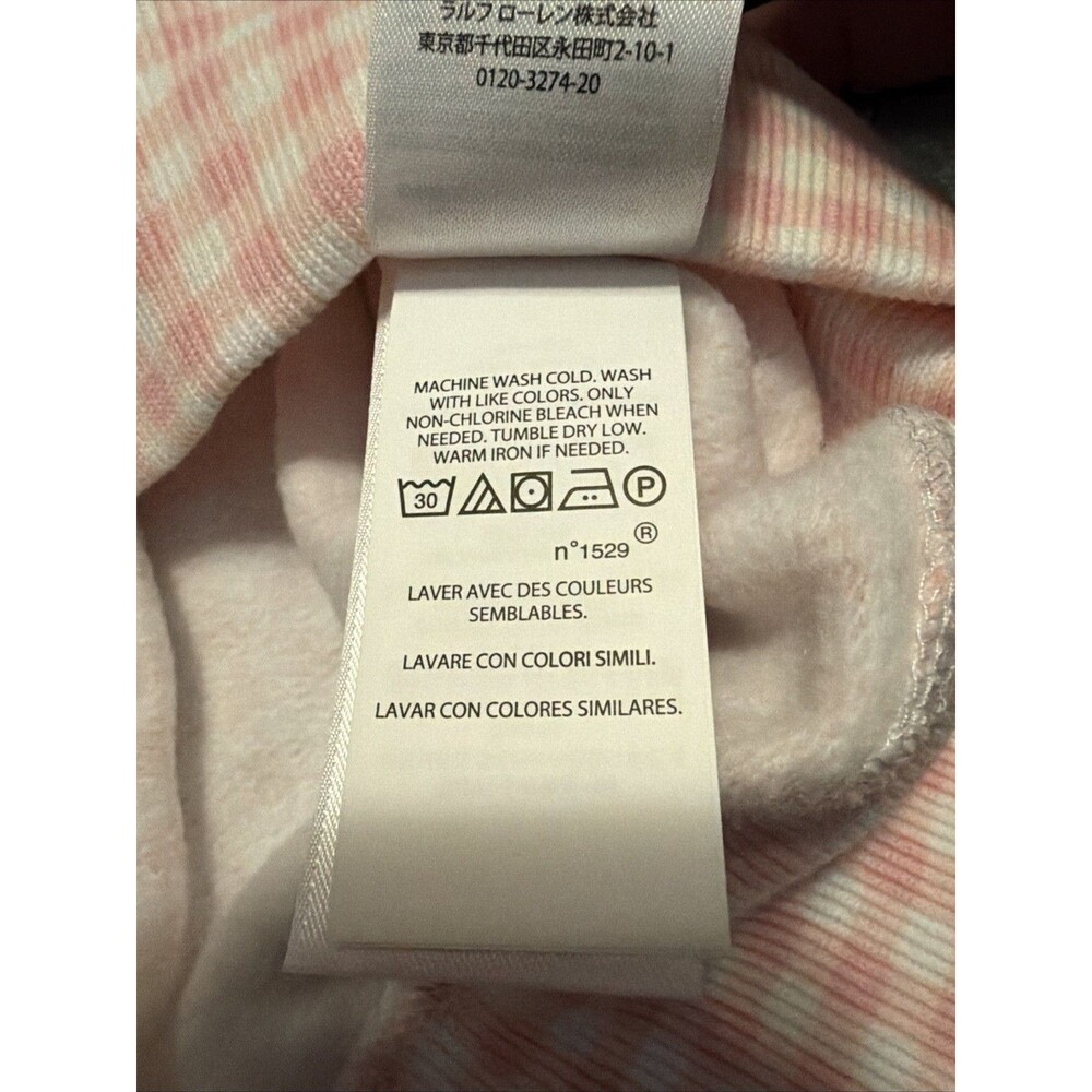 2XL Polo Ralph Lauren Gingham Fleece Sweatshirt Pink White - Picture 7 of 13
